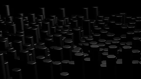 Black Hexagon Background. Loop Stock Footage 95480659
