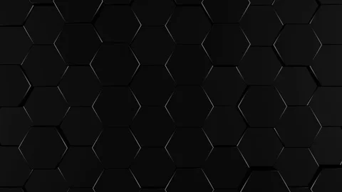 Black Hexagon Background. Loop Stock Footage 95480735