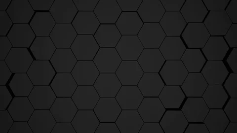 Black Hexagon Background. Loop Stock Footage 95482072