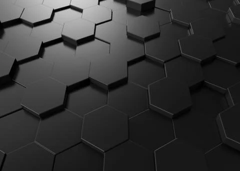 Black hexagon background Foto stock