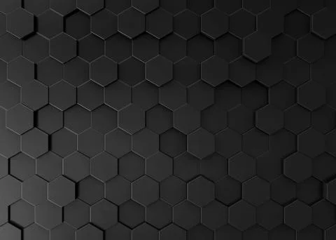Black hexagon background Foto stock
