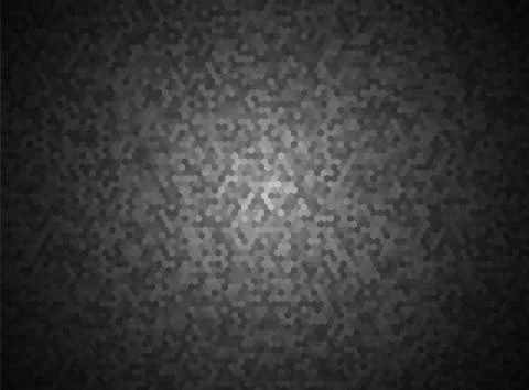 Black hexagon background with vignette Stock Illustration