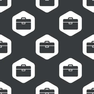 Black hexagon briefcase pattern 스톡 일러스트