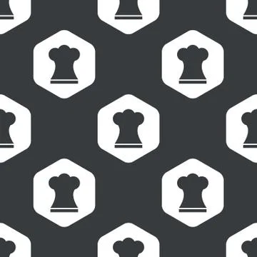 Black hexagon chef hat pattern 스톡 일러스트
