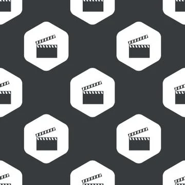 Black hexagon clapperboard pattern Stockillustratie