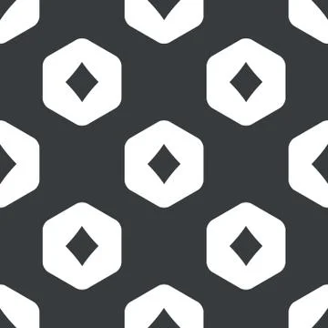 Black hexagon diamonds pattern Stockillustratie
