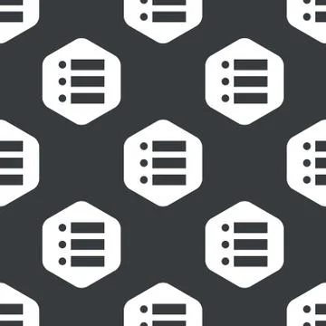 Black hexagon dotted list pattern 스톡 일러스트