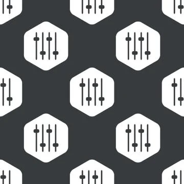 Black hexagon faders pattern Stock Illustration