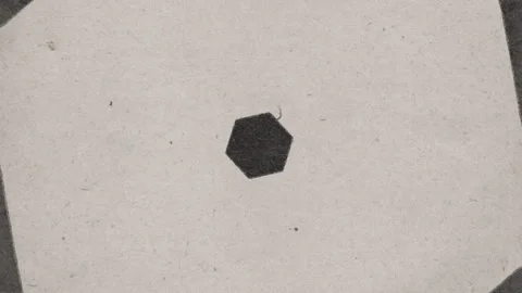 Black hexagon frame, silkscreen print seamless loop Stock Footage 346768829