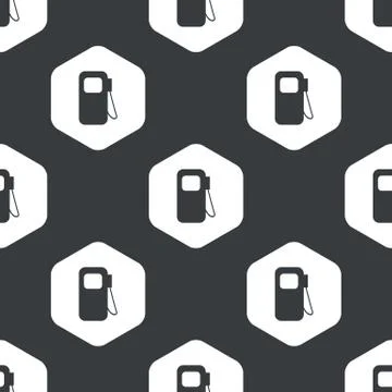 Black hexagon gas station pattern Stockillustratie