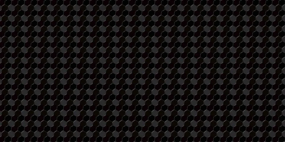 Black Hexagon Grid Background with Metallic Grey Lines イラスト素材