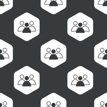 Black hexagon group leader pattern Stockillustratie