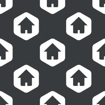 Black hexagon home pattern Stockillustratie