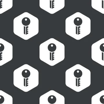 Black hexagon key pattern Stockillustratie