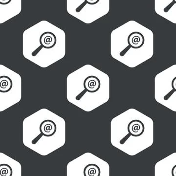 Black hexagon mail search pattern Illustrazione stock