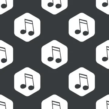Black hexagon music pattern 2 스톡 일러스트