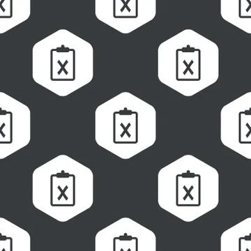 Black hexagon negative result pattern Stockillustratie