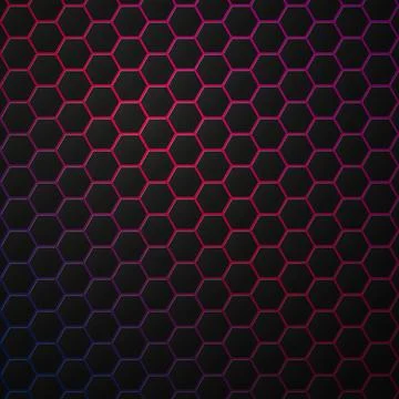 Black hexagon pattern on colorful background. Vector illustration Stock Illustration