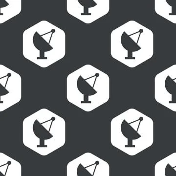 Black hexagon satellite dish pattern Illustrazione stock