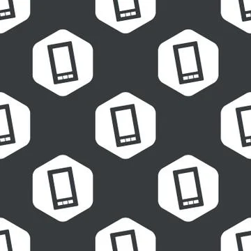 Black hexagon smartphone pattern Illustrazione stock