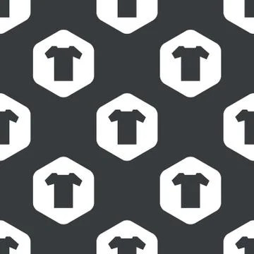 Black hexagon T-shirt pattern Illustrazione stock