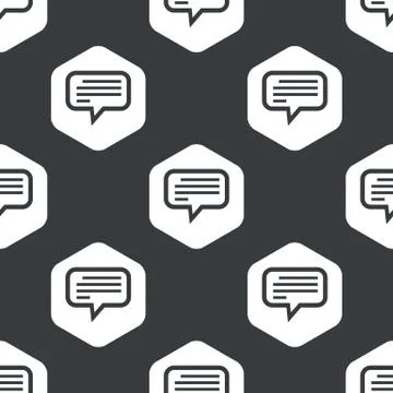 Black hexagon text message pattern Stock Illustration