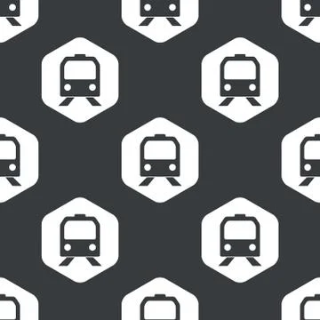Black hexagon train pattern Illustrazione stock