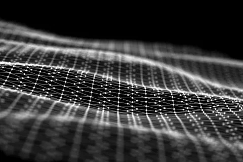 Black hexagonal background. 3d illustration. Dark Background . Honeycomb Stock Illustration