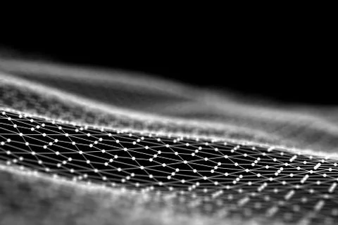 Black hexagonal background. 3d illustration. Dark Background . Honeycomb Stock-Illustration