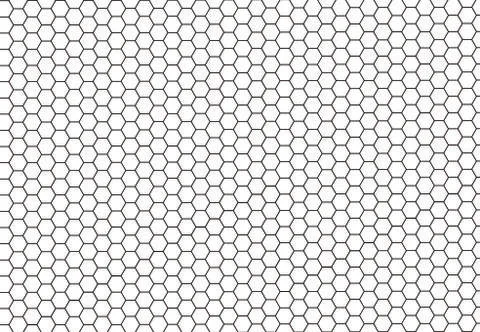 Black hexagonal cells seamless texture. Stock Illustration