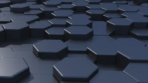 Black Hexagonal Grids Stock Illustration