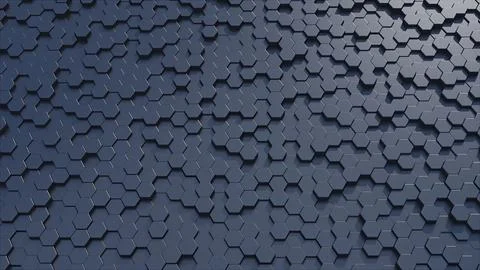Black Hexagonal Grids Stock Illustration