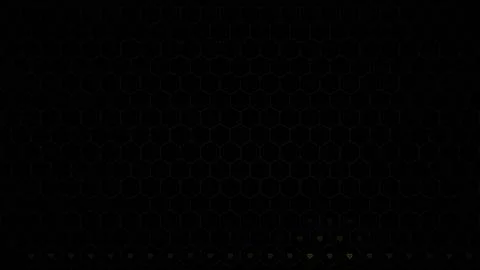 Black hexagonal pattern covers the surface with a grid design Illustrazione stock