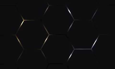 Black hexagonal technology vector abstract background 스톡 일러스트
