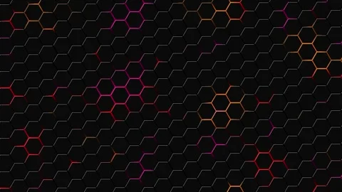 Black hexagons, cyber. background animation Stock Footage 277272952