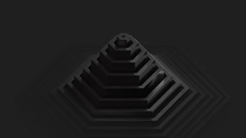 Black Hexagons Endless Motion Stockbeeldmateriaal 284252499