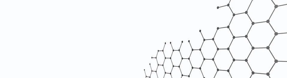 Black hexagons on a white background - Vector イラスト素材