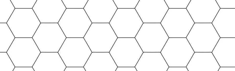 Black hexagons on a white background - Vector Black hexagons on a white ba... Stock Photos