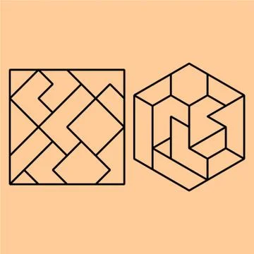 Black hexagram grid generated by lines in a shape. Triangle pattern イラスト素材