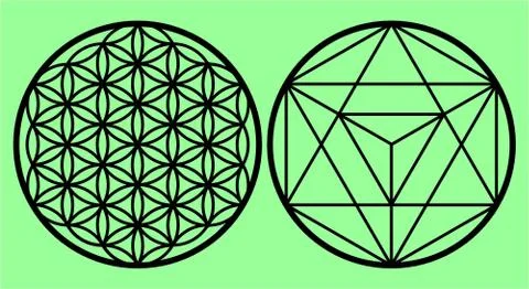 Black hexagram grid generated by lines in a round shape. Triangle pattern イラスト素材