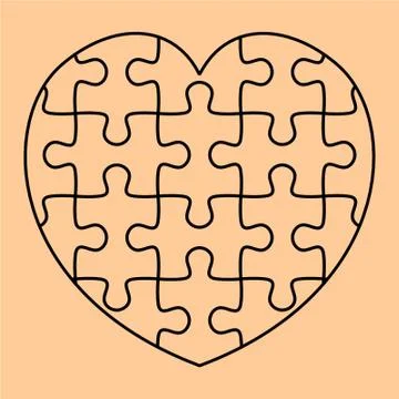 Black hexagram grid generated by lines in a love shape. Triangle pattern Illustrazione stock