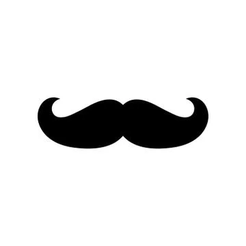 Black hipster vector mustache vector art illustration Stock Illustration