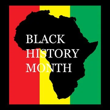Black history day icon vector, african flag template, background poster Stock Illustration