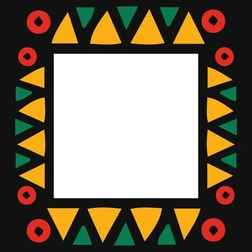 Black history day vector frame Stock Illustration