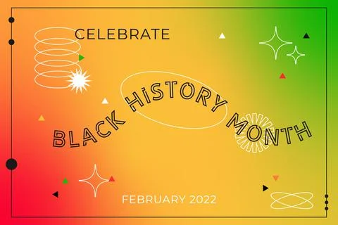Black History Month banner. Vector illustration of design template for national Illustrazione stock