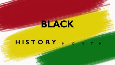Black history month computer graphics. Silhouette of an African woman and man on Stock Footage 228144070