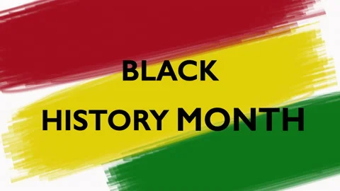 Black history month computer graphics. Silhouette of an African woman and man on Video stock 228500524
