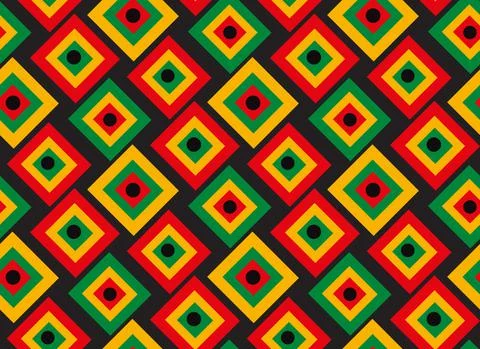 Black history month seamless Pattern, repeating texture. Background wallpaper or Stock Illustration