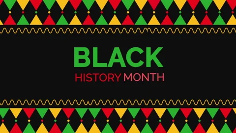 Black History Month Text animation. 4k motion video Stock Footage 255435604