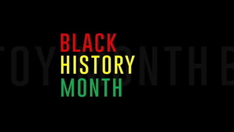 Black History Month Text animation. High-quality 4K footage Stock Footage 295651262